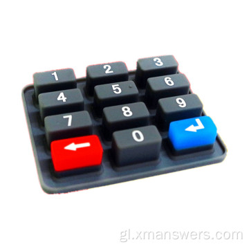 Teclas personalizadas de goma de silicona Teclado de botóns de plástico ABS